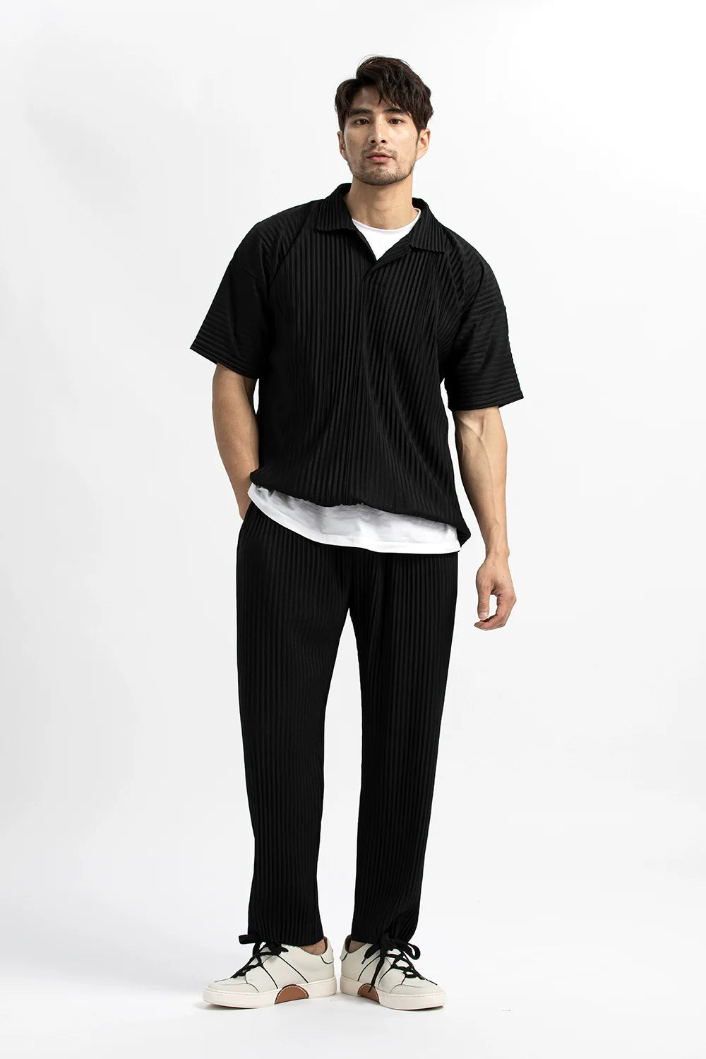 Men's Miyake Pleated Baggy Trousers